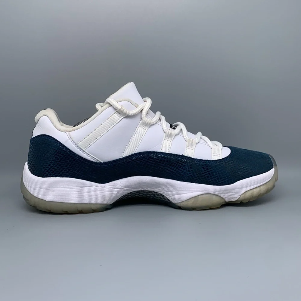 Jordan 11 Retro Low Snake Navy Basketball Shoes CD6846-102 Men's Sz 13‎